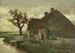 Bauernhaus auf einem Kanal