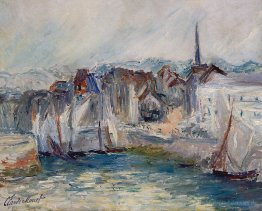 Boote in den Hafen von Honfleur