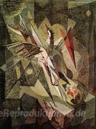 Der Vogel mit Pfeilen durchbohrt