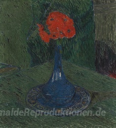 Mohnblume im blauen Vase