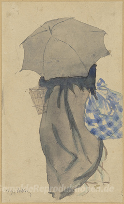 Frau mit Regenschirm