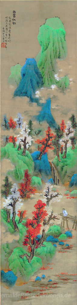 Weiße Wolken und Red Trees