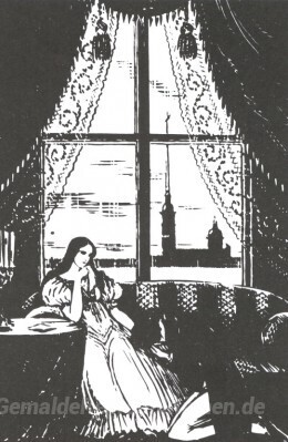 Eine Abbildung von A. Puschkins "Eugen Onegin"