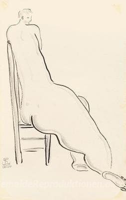 Nackt auf High Back Chair