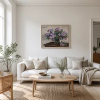 Stillleben. Herbst-Blumen in einem Korb. Studie für das Fach ein — Skandinavisches Haus