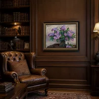 Stillleben. Herbst-Blumen in einem Korb. Studie für das Fach ein — Klassische Bibliothek