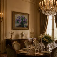Stillleben. Herbst-Blumen in einem Korb. Studie für das Fach ein — Schloss-Esszimmer