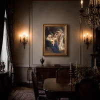 Die Wölfe absteige aus den Alpen — Schloss-Esszimmer