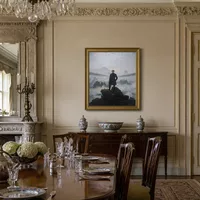 Bild Vase und karierte Tischdecke — Schloss-Esszimmer