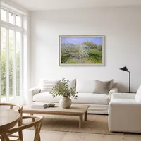 Apfelbäume in der Blüte — Skandinavisches Haus