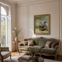 Blumen in einem Topf — Pariser Wohnung
