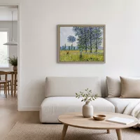 Sonnenlicht Wirkung unter den Pappeln — Skandinavisches Haus