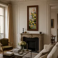Vase von Dahlien — Pariser Wohnung