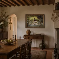 Frühstück im Garten — Italienische Villa