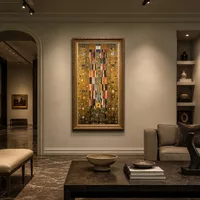 Mädchen im Profil — Museumsinterieur