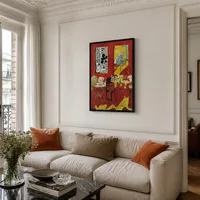 Tulpen und Austern auf einem schwarzen Hintergrund — Pariser Wohnung