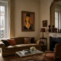 Porträt von Jeanne Hébuterne in einem großen Hut — Pariser Wohnung