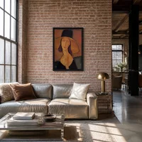 Porträt von Jeanne Hébuterne in einem großen Hut — Modernes Loft