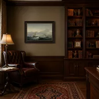 Seelandschaft mit Segelschiff in schwerer See — Klassische Bibliothek