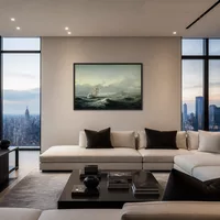 Seelandschaft mit Segelschiff in schwerer See — Luxus-Penthouse