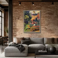 Frau mit einer Blume — Modernes Loft