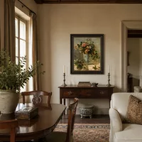 Rosen und Jasmin in einem Delft-Vase — Italienische Villa