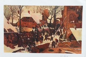 Die Anbetung der Könige im Schnee