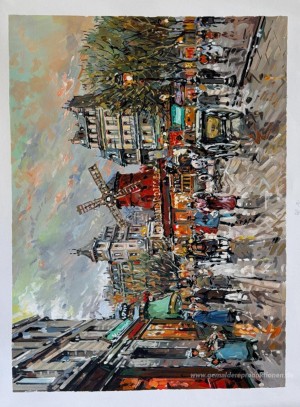 Le Moulin Rouge Place Blanche a Montmartre