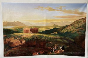 Der Tempel von Segesta mit dem Artist Sketching