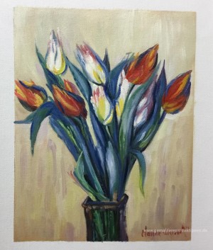 Vase mit Tulpen