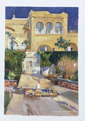 Nachmittagssonne an der Alcázar von Sevilla