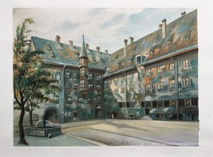 Der Hof des alten Residency in München