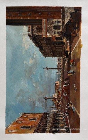 Ansicht der Piazzetta San Marco in Richtung San Giorgio Maggiore
