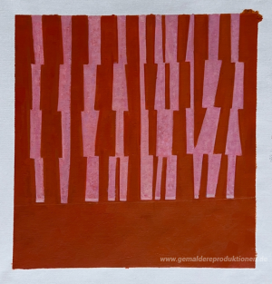 Rosa und orange aus der Reihe-Linie Form Farbe