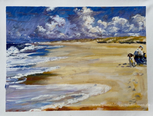 Marie Krøyer Malerei am Strand von Stenbjerg