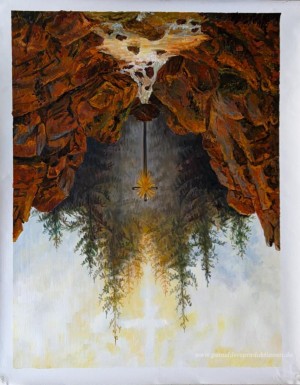 Überqueren Sie im Wald