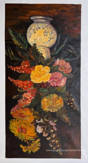 Vase mit Astern, Salvia und andere Blumen