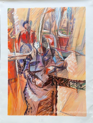 Interieur mit zwei weibliche Zahlen